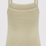 St. Agni - Organic Cotton Square Neck Tank - Moss Grey