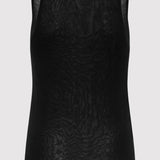 St. Agni - Semi Sheer Double Layer Tank - Black