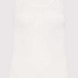 St. Agni - Semi Sheer Double Layer Tank - White