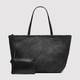 St. Agni - Large Woven Trapeze Bag - Black