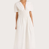 Faithfull - Grace Midi Dress White