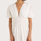 Faithfull - Grace Midi Dress White