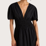 Faithfull - Grace Midi Dress Black