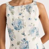 Faithfull - Blair Mini Dress Cecile Floral Pale Blue