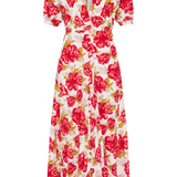 Faithfull - Bellavista Midi Dress Isadora Floral Red - Final Sale