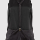 St. Agni - Soft Silk Suspender Top - Black