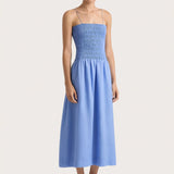 Faithfull - Geriba Midi Dress Mid Blue - Final Sale