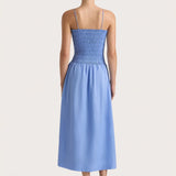 Faithfull - Geriba Midi Dress Mid Blue - Final Sale