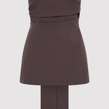 St. Agni - Strapless Tie Back Top - Chocolate Plum