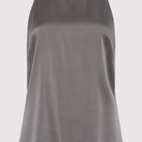 St. Agni - Soft Silk Suspender Top - Pewter Grey