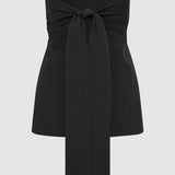 St. Agni - Strapless Tie Back Top - Black