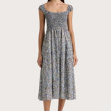 Faithfull - Lene Midi Dress Meander Blue