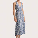 Faithfull - Jardin Midi Dress Leilani Mid Blue - Final Sale