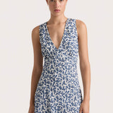 Faithfull - Jardin Midi Dress Leilani Mid Blue - Final Sale