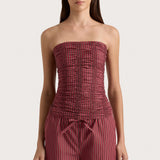 Faithfull - Jilliane Top Wine Stripe