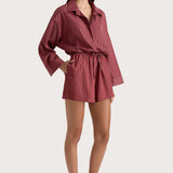 Faithfull - Freja Playsuit Wine Stripe