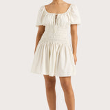 Faithfull - Aya Mini Dress Cream Pinstripe