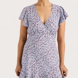 Faithfull - Alba Mini Dress Amaryllis Floral Blue