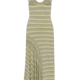 Faithfull - Hyeres Midi Dress Lemon Navy Stripe - Final Sale