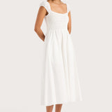 Faithfull - Lene Midi Dress White