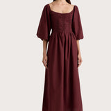 Faithfull - Alma Midi Dress Bordeaux