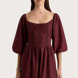 Faithfull - Alma Midi Dress Bordeaux