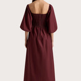 Faithfull - Alma Midi Dress Bordeaux - Final Sale