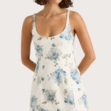 Faithfull - Sanne Mini Dress Cecile Floral Pale Blue