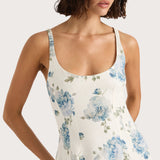 Faithfull - Sanne Mini Dress Cecile Floral Pale Blue