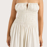 Faithfull - Aya String Maxi Dress Cream Pinstripe