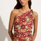 Faithfull - Jomana Midi Dress La Mira Floral Ruby - Final Sale