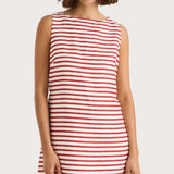 Faithfull - Kelly Mini Dress Breton Stripe Red