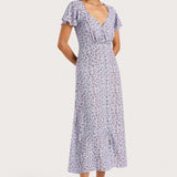 Faithfull - Aurelia Midi Dress Amaryllis Floral Blue - Final Sale