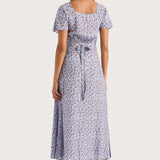 Faithfull - Aurelia Midi Dress Amaryllis Floral Blue