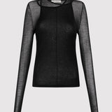 St. Agni - Semi Sheer Loop Top - Black