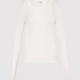 St. Agni - Semi Sheer Loop Top - White