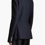 Khaite - Samuel Jacket in Navy and White Stripe