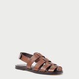 Roeffler Randall - Sawyer Espresso Leather Caged Sandal