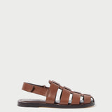 Roeffler Randall - Sawyer Espresso Leather Caged Sandal