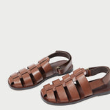 Roeffler Randall - Sawyer Espresso Leather Caged Sandal