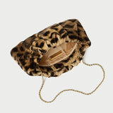 Loeffler Randall - Serena Leopard Gathered Velvet Clutch