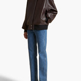 Khaite - Shelman Jacket in Dark Brown Leather