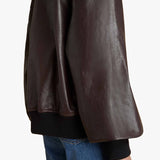 Khaite - Shelman Jacket in Dark Brown Leather