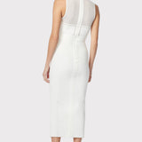 Herve Leger - SHEER INTARSIA BUSTIER MIDI DRESS