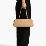 Khaite - Simona Shoulder Bag in Wheat Suede