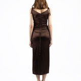 Elleme - Silk Midi Skirt Brown