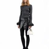 Elleme - Leather Mini Skirt Black