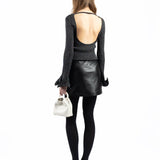 Elleme - Leather Mini Skirt Black