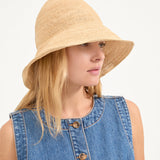 Veronica Beard - Teagan Raffia Straw Bucket Hat