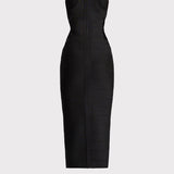 Herve Leger - BANDAGE MIDI DRESS W/ STRAPPY HARDWARE